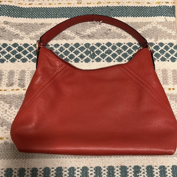 Michael Kors red leather shoulder bag. Aria model terracotta - Picture 2 of 5